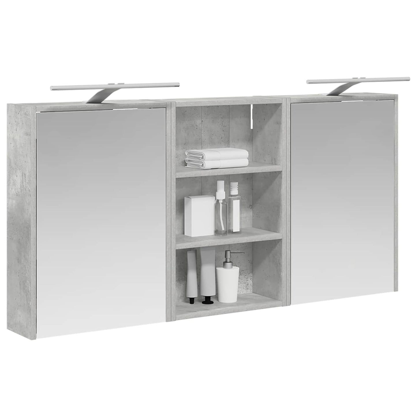 vidaXL Bathroom Cabinet Set 3 pcs 126 x 16 x 62.5 cm Engineered wood