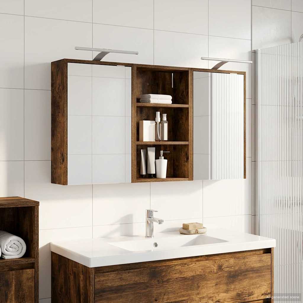 vidaXL Bathroom Cabinet Set 3 pcs 126 x 16 x 62.5 cm Engineered wood