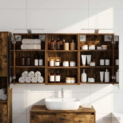 vidaXL Bathroom Cabinet Set 3 pcs 126 x 16 x 62.5 cm Engineered wood