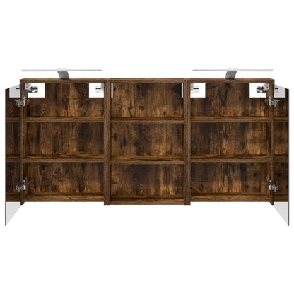 vidaXL Bathroom Cabinet Set 3 pcs 126 x 16 x 62.5 cm Engineered wood