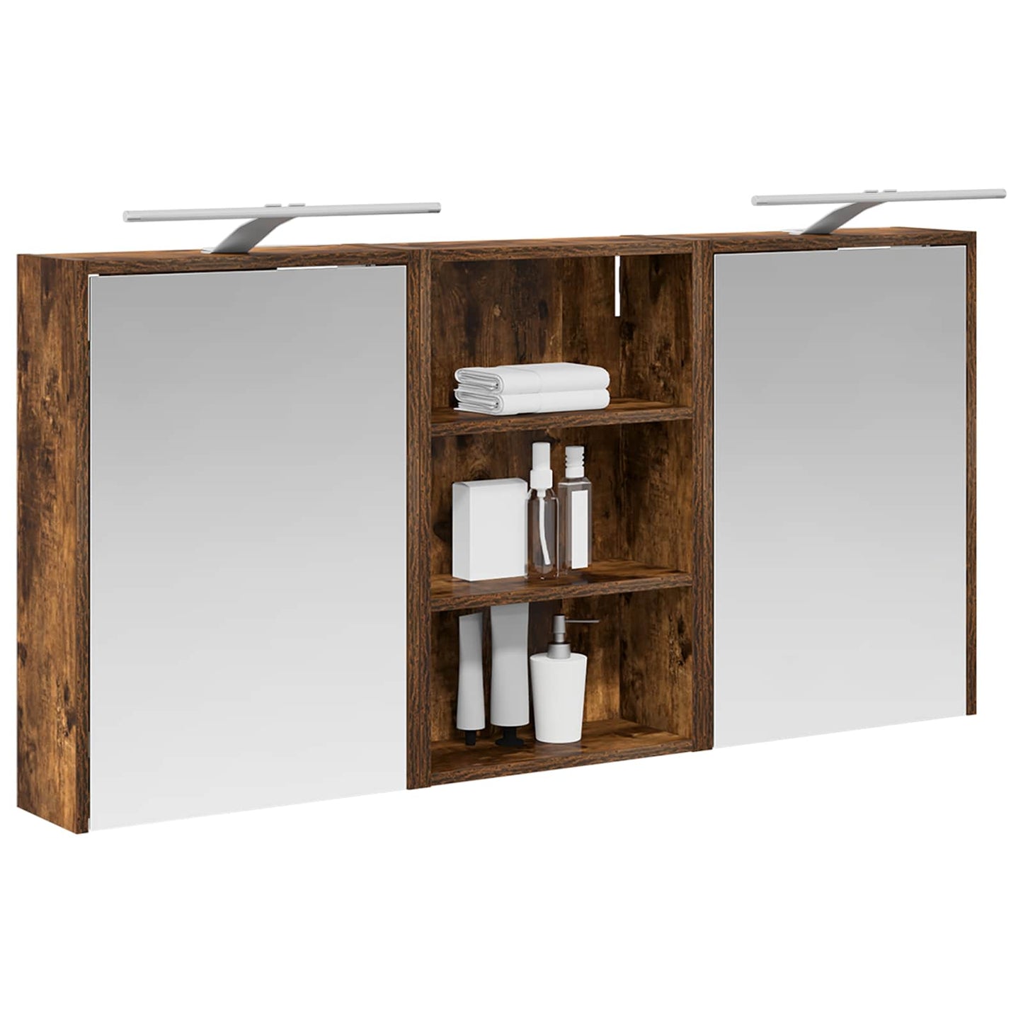 vidaXL Bathroom Cabinet Set 3 pcs 126 x 16 x 62.5 cm Engineered wood