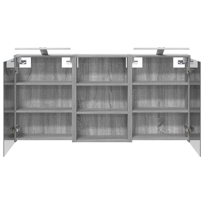 vidaXL Bathroom Cabinet Set 3 pcs 126 x 16 x 62.5 cm Engineered wood