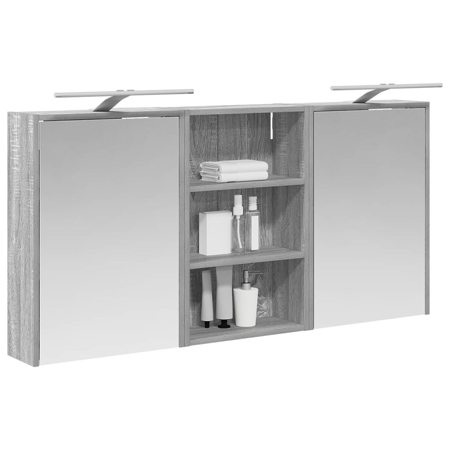 vidaXL Bathroom Cabinet Set 3 pcs 126 x 16 x 62.5 cm Engineered wood