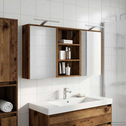 vidaXL Bathroom Cabinet Set 3 pcs 126 x 16 x 62.5 cm Engineered wood