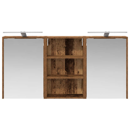 vidaXL Bathroom Cabinet Set 3 pcs 126 x 16 x 62.5 cm Engineered wood