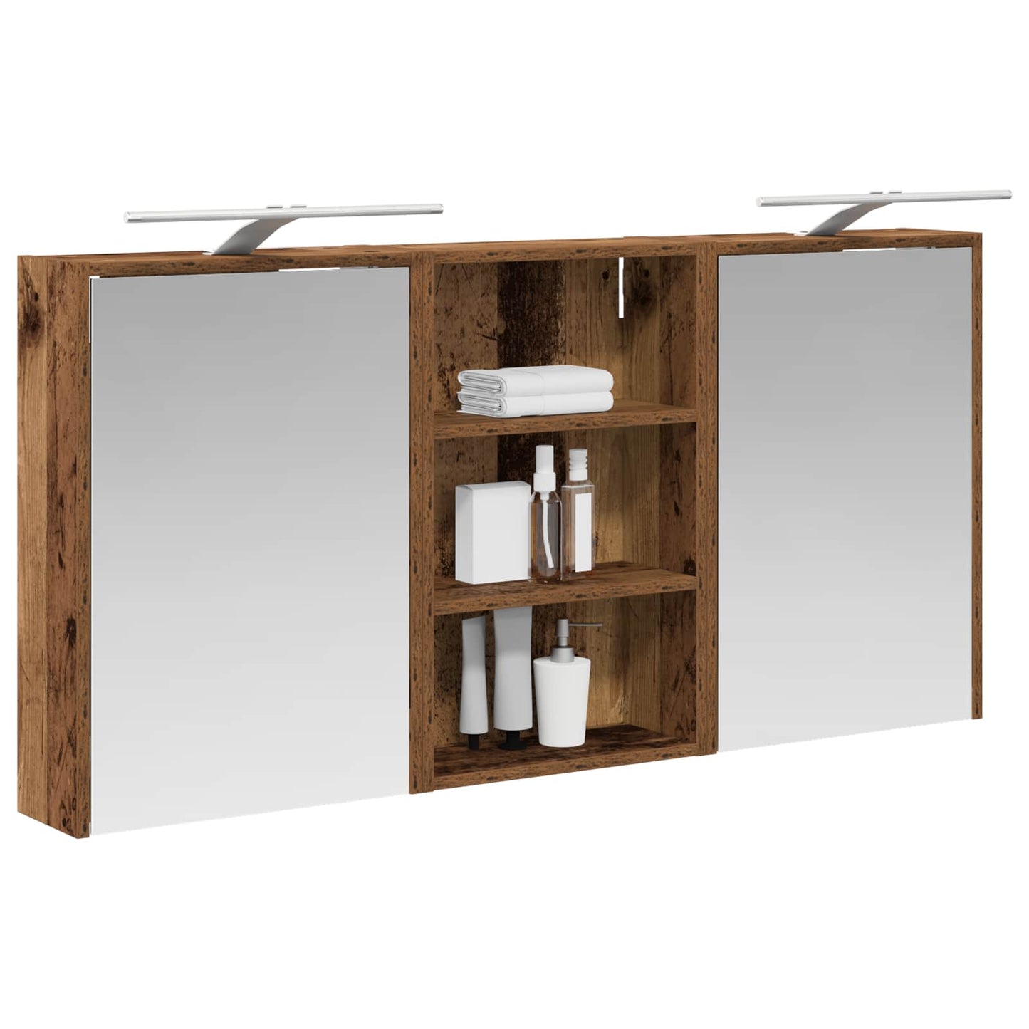 vidaXL Bathroom Cabinet Set 3 pcs 126 x 16 x 62.5 cm Engineered wood