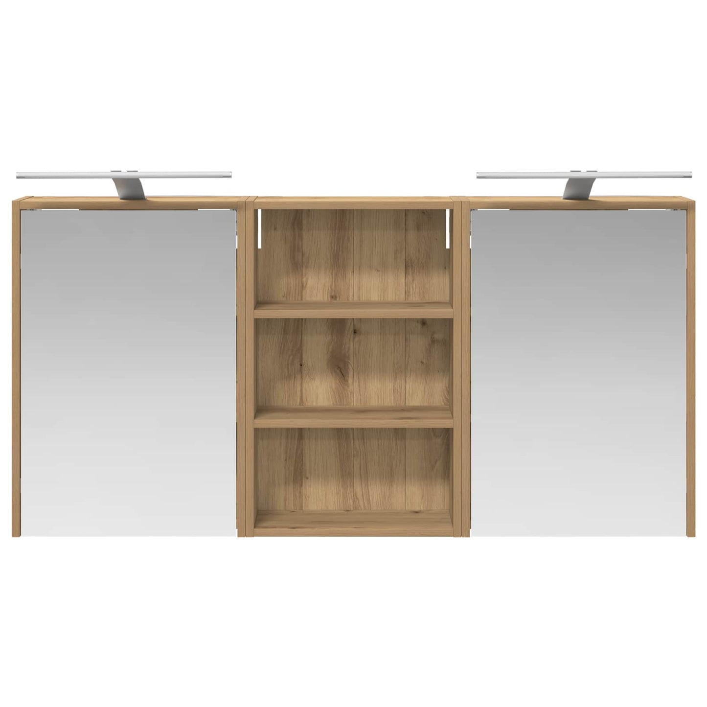 vidaXL Bathroom Cabinet Set 3 pcs 126 x 16 x 62.5 cm Engineered wood
