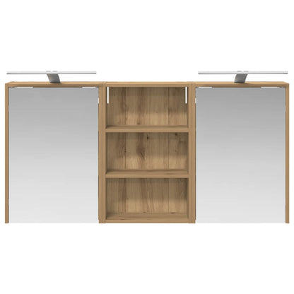 vidaXL Bathroom Cabinet Set 3 pcs 126 x 16 x 62.5 cm Engineered wood