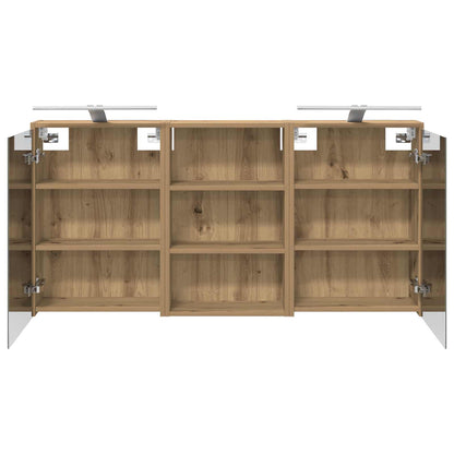 vidaXL Bathroom Cabinet Set 3 pcs 126 x 16 x 62.5 cm Engineered wood