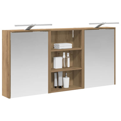 vidaXL Bathroom Cabinet Set 3 pcs 126 x 16 x 62.5 cm Engineered wood