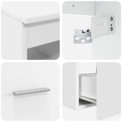 vidaXL Bathroom Furniture Set 2 pcs White Engineered Wood