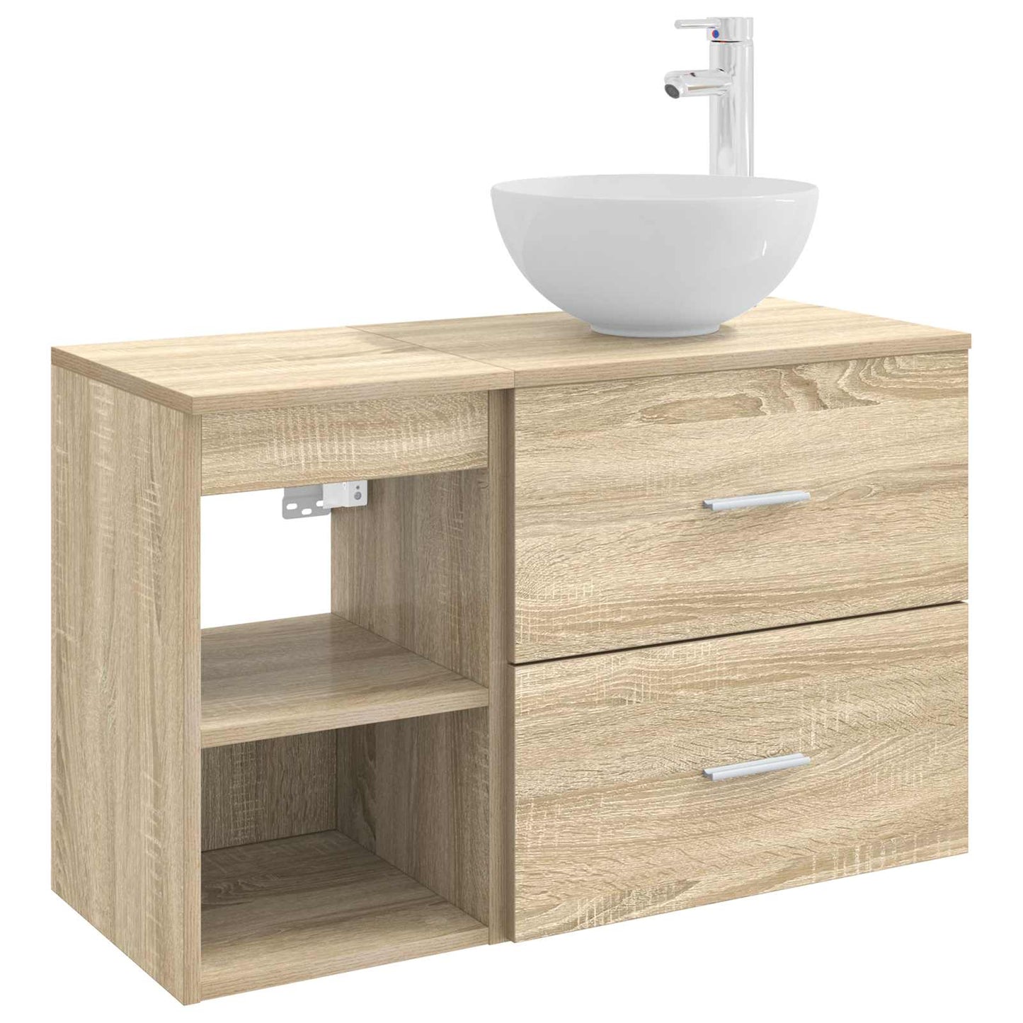 vidaXL Bathroom Furniture Set 2 pcs Sonoma Oak Engineered Wood