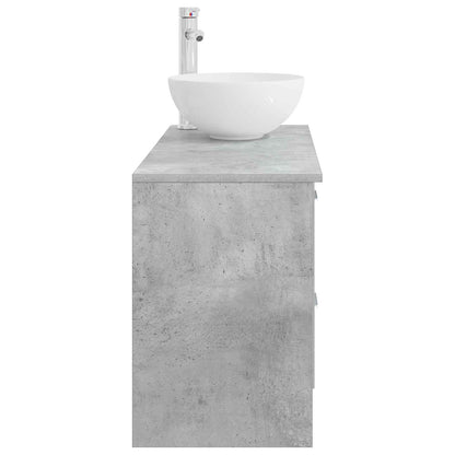 vidaXL Bathroom Furniture Set 2 pcs Concrete Grey Engineered Wood