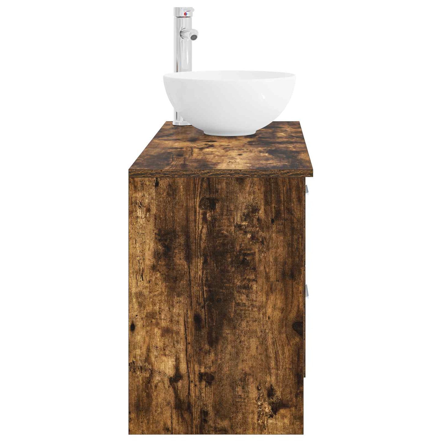 vidaXL Bathroom Furniture Set 2 pcs Smoked Oak Engineered Wood