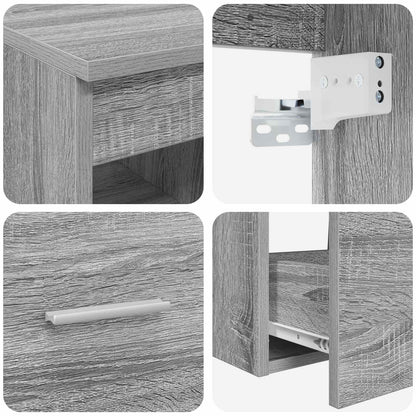vidaXL Bathroom Furniture Set 2 pcs Grey Sonoma Engineered Wood
