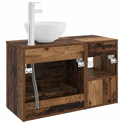 vidaXL Bathroom Furniture Set 2 pcs Old Wood Engineered Wood