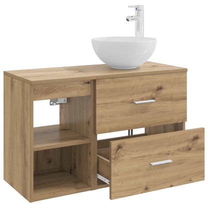 vidaXL Bathroom Furniture Set 2 pcs Artisan Oak Engineered Wood