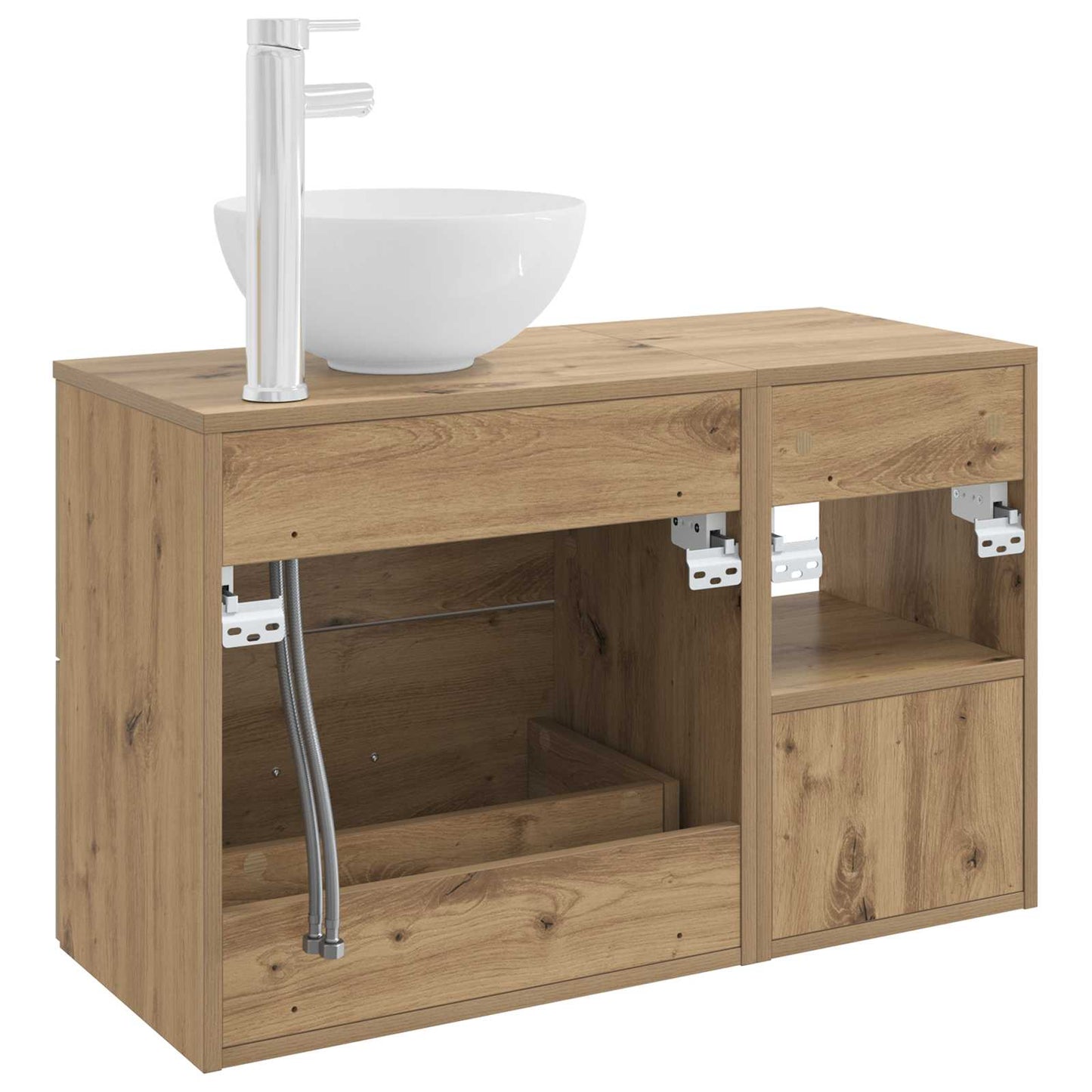 vidaXL Bathroom Furniture Set 2 pcs Artisan Oak Engineered Wood