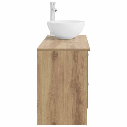 vidaXL Bathroom Furniture Set 2 pcs Artisan Oak Engineered Wood