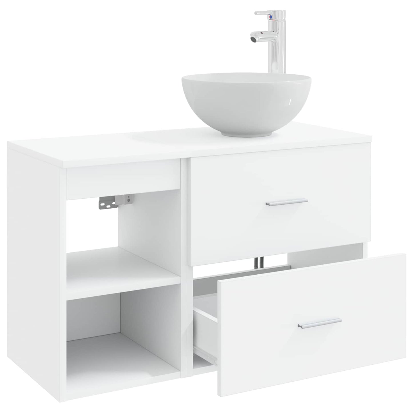 vidaXL Bathroom Furniture Set 2 pcs White Engineered Wood