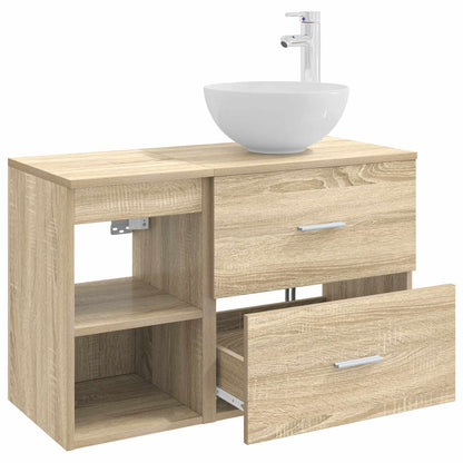 vidaXL Bathroom Furniture Set 2 pcs Sonoma Oak Engineered Wood