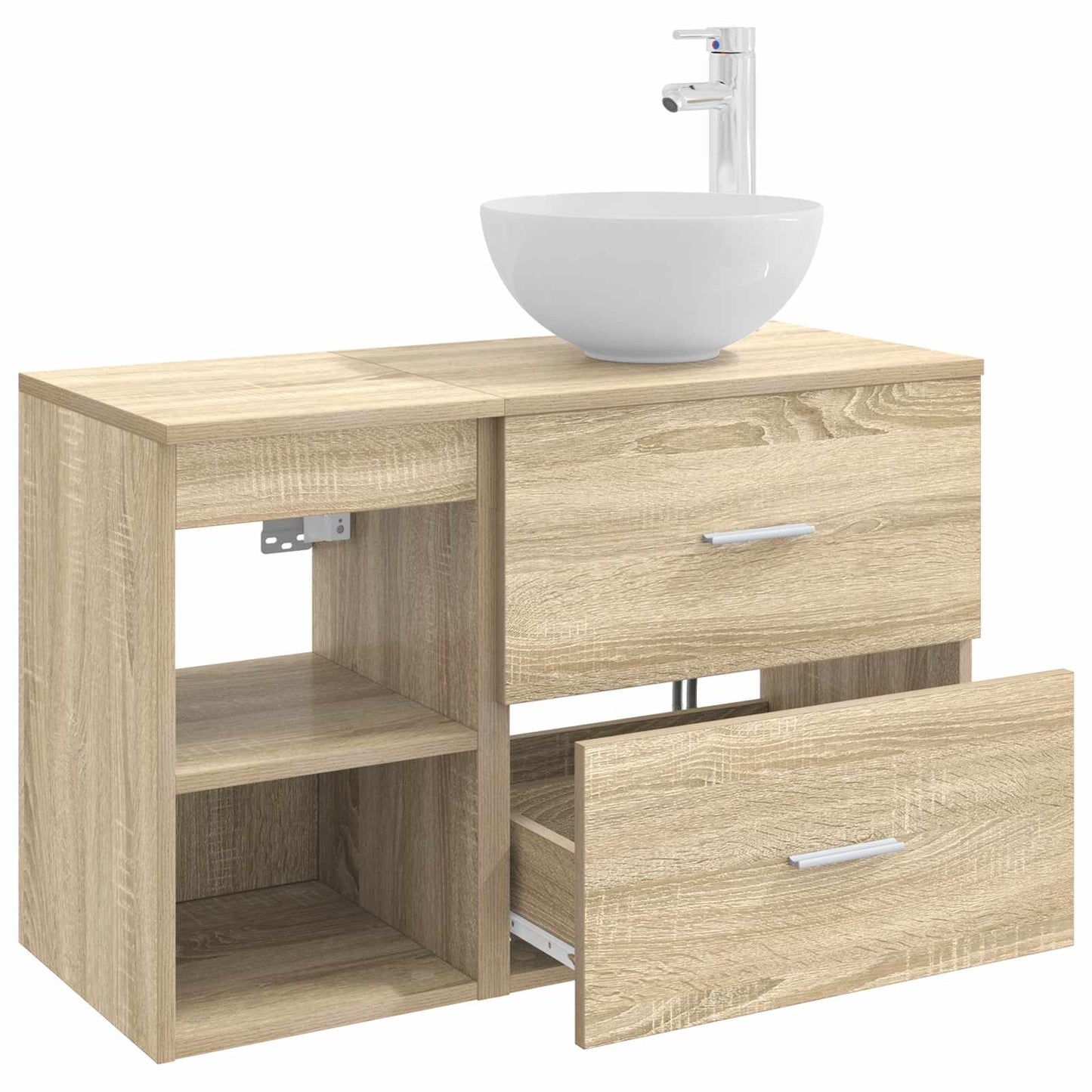 vidaXL Bathroom Furniture Set 2 pcs Sonoma Oak Engineered Wood