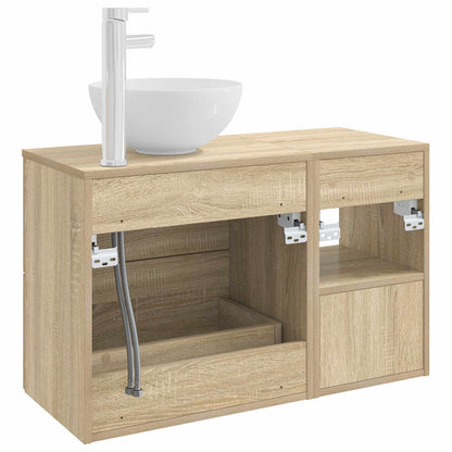 vidaXL Bathroom Furniture Set 2 pcs Sonoma Oak Engineered Wood