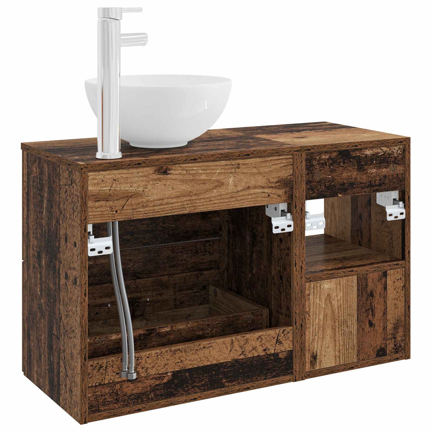 vidaXL Bathroom Furniture Set 2 pcs Old Wood Engineered Wood