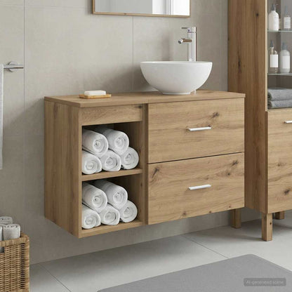 vidaXL Bathroom Furniture Set 2 pcs Artisan Oak Engineered Wood