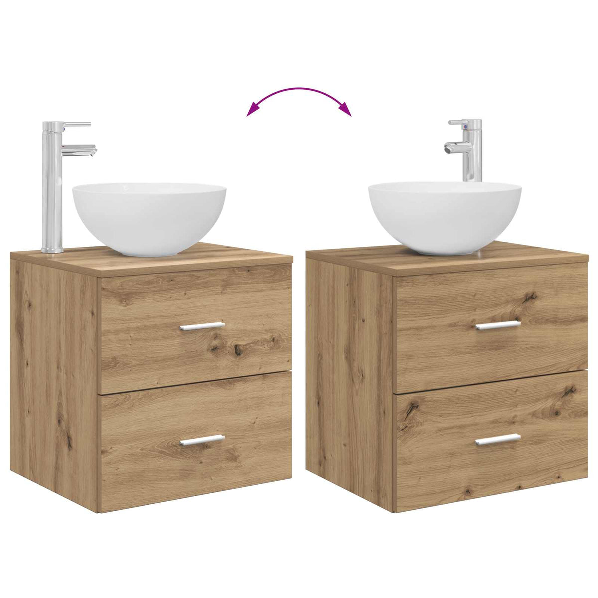 vidaXL Bathroom Cabinet Set 2 pcs Artisan Oak 79.5 x 41 x 80 cm