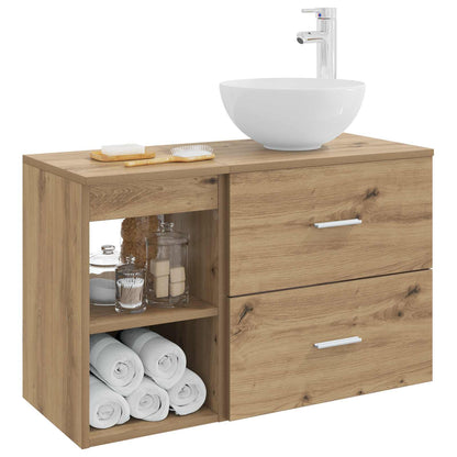 vidaXL Bathroom Furniture Set 2 pcs Artisan Oak Engineered Wood