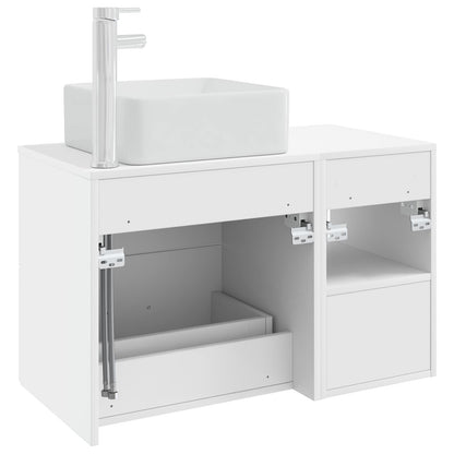 vidaXL Bathroom Furniture Set 2 pcs White Engineered Wood