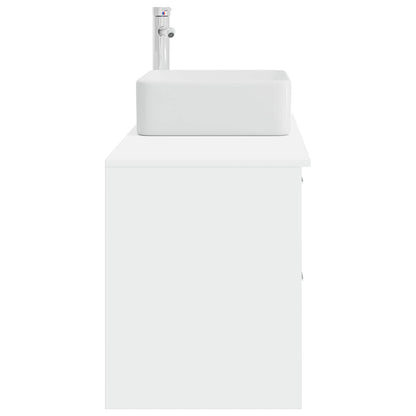 vidaXL Bathroom Furniture Set 2 pcs White Engineered Wood