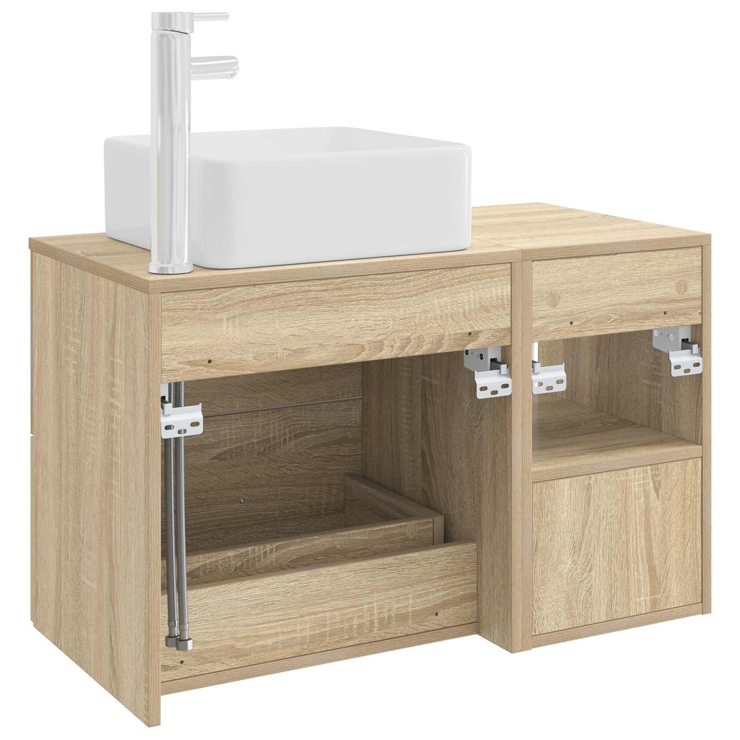 vidaXL Bathroom Furniture Set 2 pcs Sonoma Oak Engineered Wood