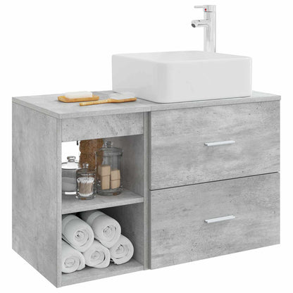 vidaXL Bathroom Furniture Set 2 pcs Concrete Grey Engineered Wood