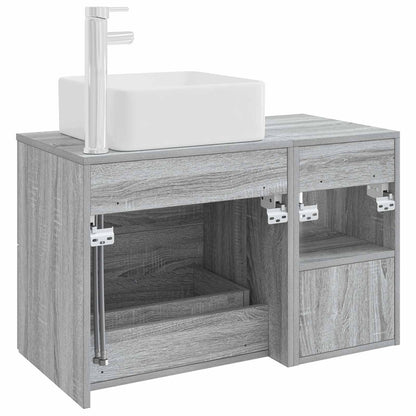 vidaXL Bathroom Furniture Set 2 pcs Grey Sonoma Engineered Wood
