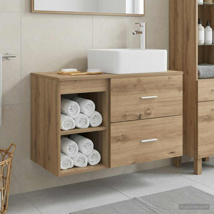 vidaXL Bathroom Furniture Set 2 pcs Artisan Oak Engineered Wood