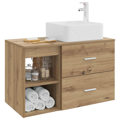 vidaXL Bathroom Furniture Set 2 pcs Artisan Oak Engineered Wood