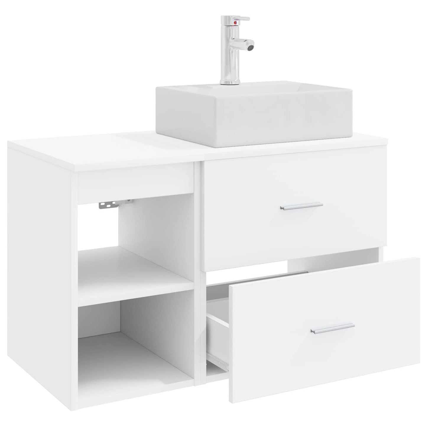 vidaXL Bathroom Furniture Set 2 pcs White Engineered Wood