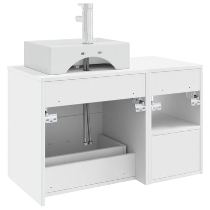 vidaXL Bathroom Furniture Set 2 pcs White Engineered Wood