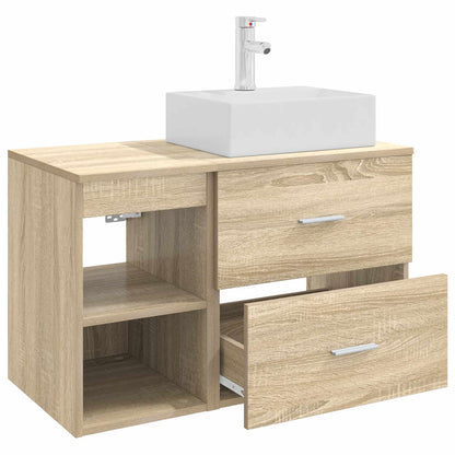 vidaXL Bathroom Furniture Set 2 pcs Sonoma Oak Engineered Wood