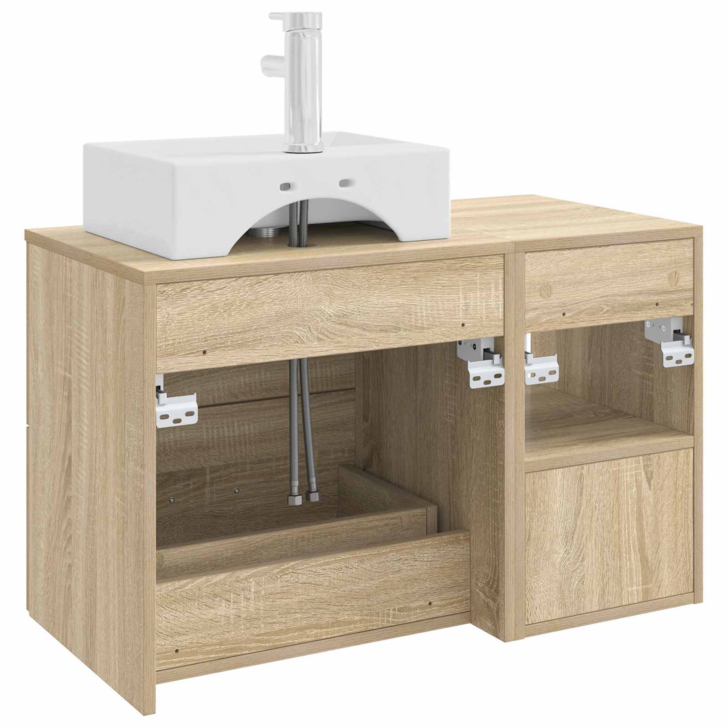 vidaXL Bathroom Furniture Set 2 pcs Sonoma Oak Engineered Wood
