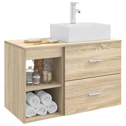 vidaXL Bathroom Furniture Set 2 pcs Sonoma Oak Engineered Wood