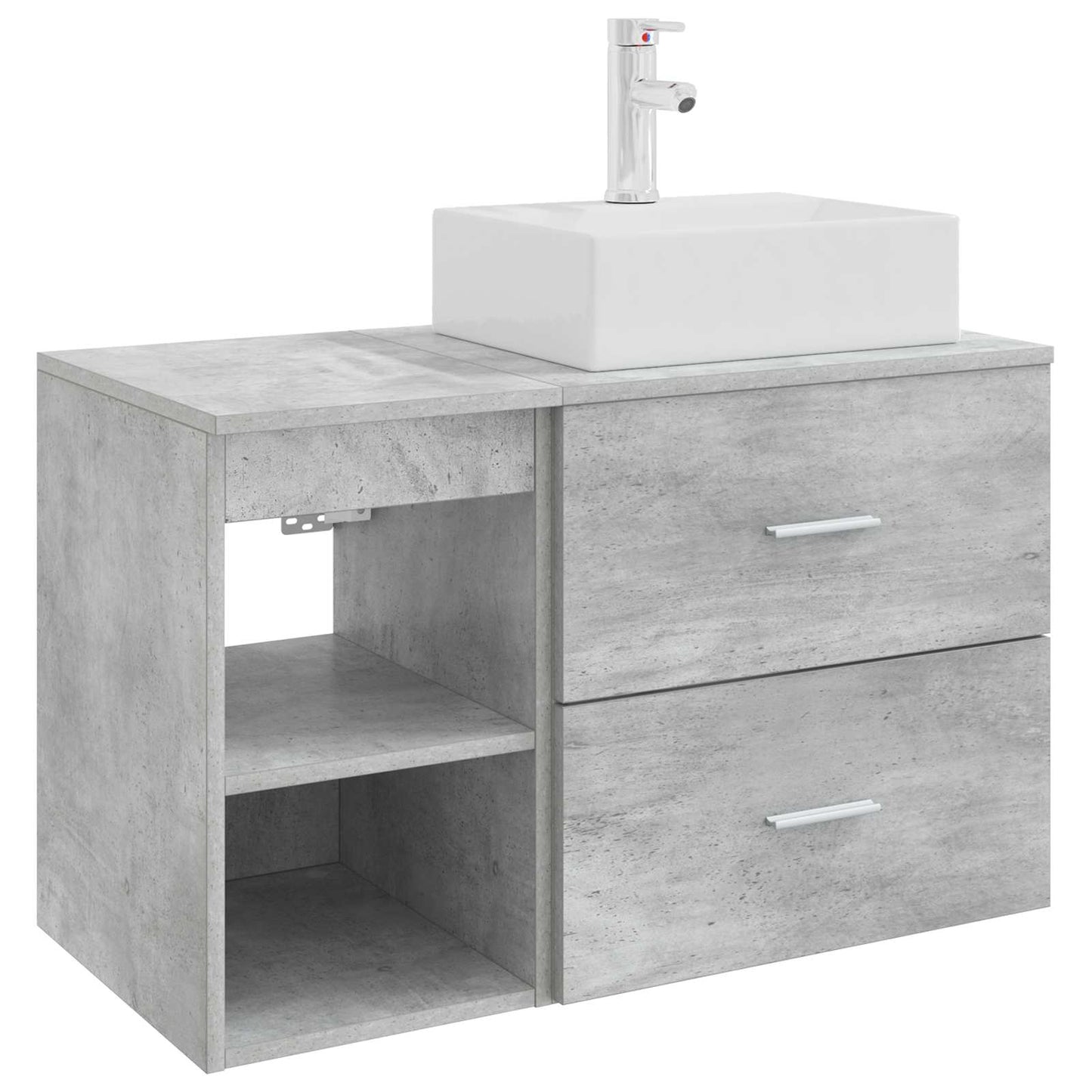 vidaXL Bathroom Furniture Set 2 pcs Concrete Grey Engineered Wood