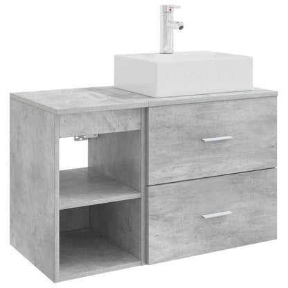 vidaXL Bathroom Furniture Set 2 pcs Concrete Grey Engineered Wood