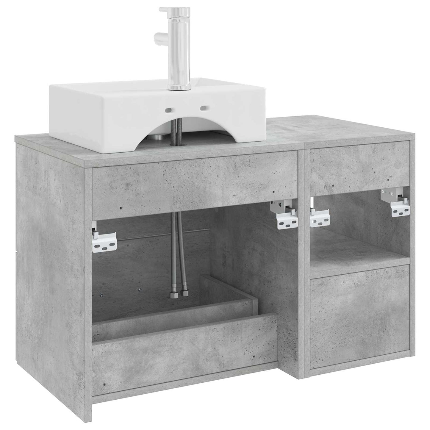 vidaXL Bathroom Furniture Set 2 pcs Concrete Grey Engineered Wood