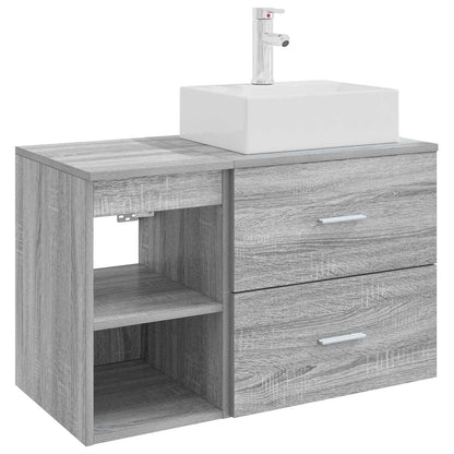 vidaXL Bathroom Furniture Set 2 pcs Grey Sonoma Engineered Wood