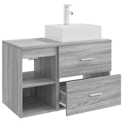 vidaXL Bathroom Furniture Set 2 pcs Grey Sonoma Engineered Wood