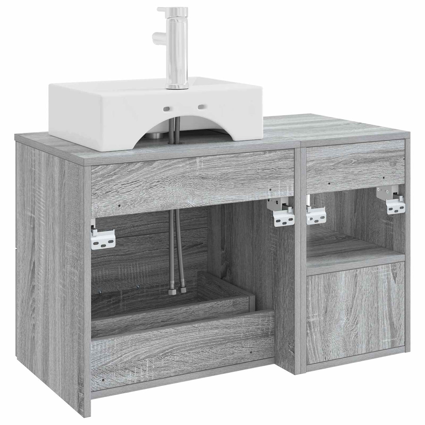 vidaXL Bathroom Furniture Set 2 pcs Grey Sonoma Engineered Wood