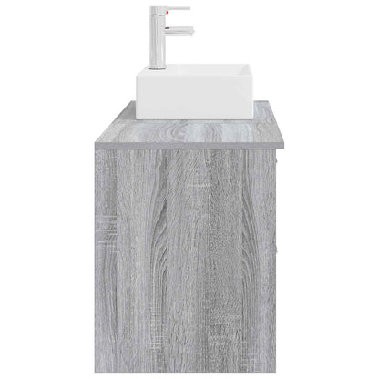 vidaXL Bathroom Furniture Set 2 pcs Grey Sonoma Engineered Wood